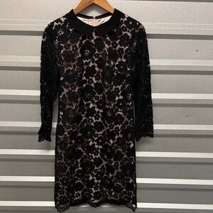 Ted Baker Ameera Lace Long Sleeve‎ Dress Size 3 Shift Evening Feminine Event